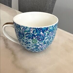 Lilly Pulitzer Blue Ceramic Coffee Cup Mug 12oz